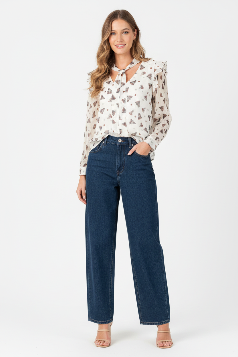 Women’s Abstract Print Blouse