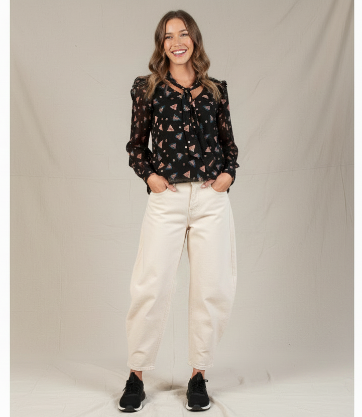 Women’s Abstract Print Blouse