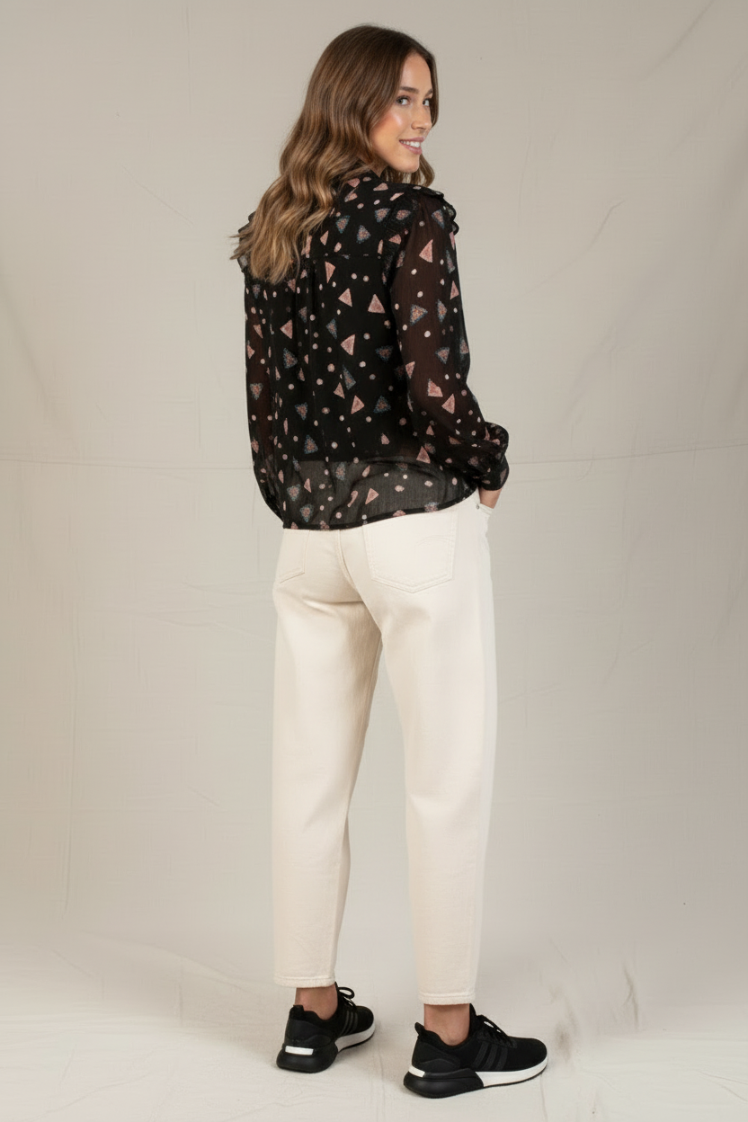 Women’s Abstract Print Blouse