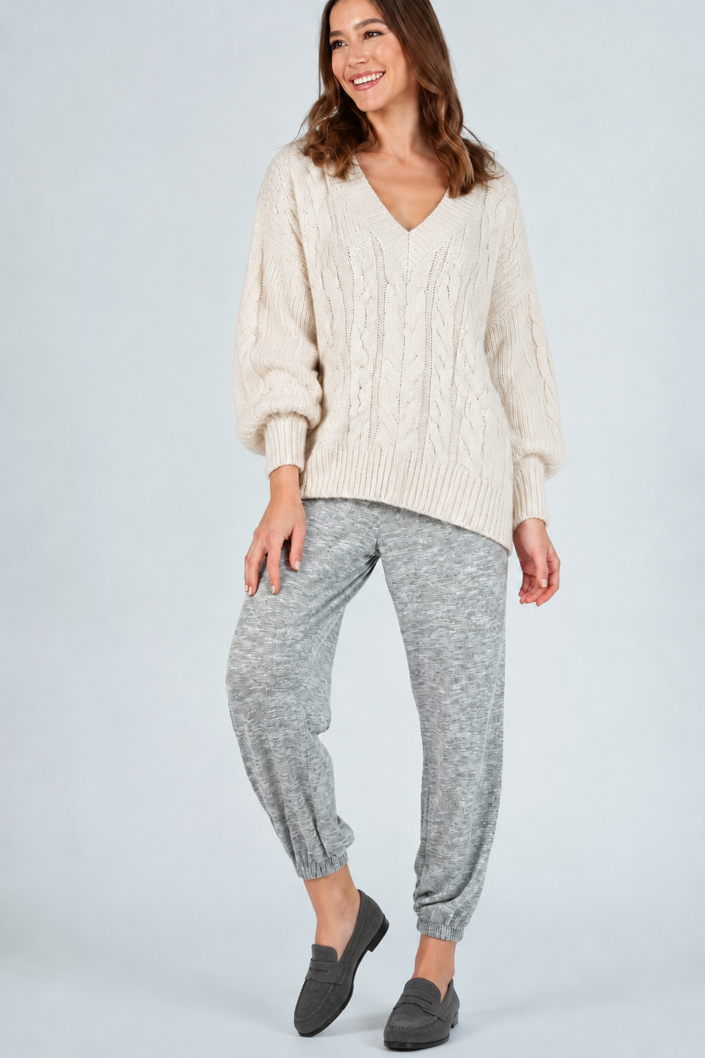 Women's Soft Slub Knit Lounge Joggers