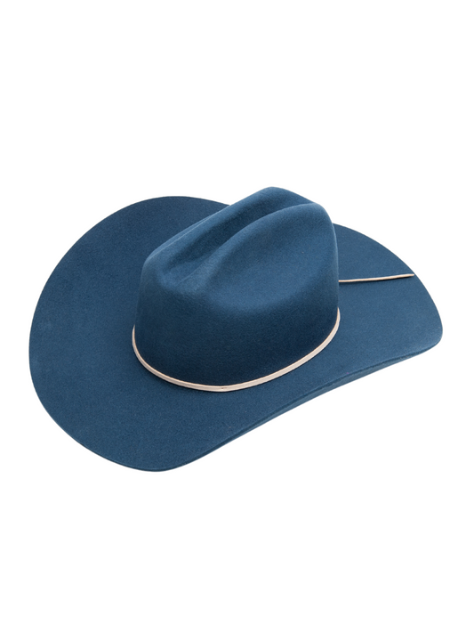 Women's Cattleman Rancher Wool Hat in Denim Blue