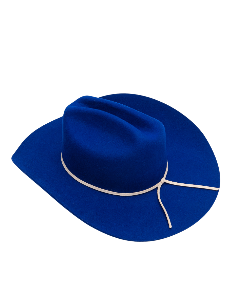 Women's Cattleman Rancher Wool Hat in Royal Blue